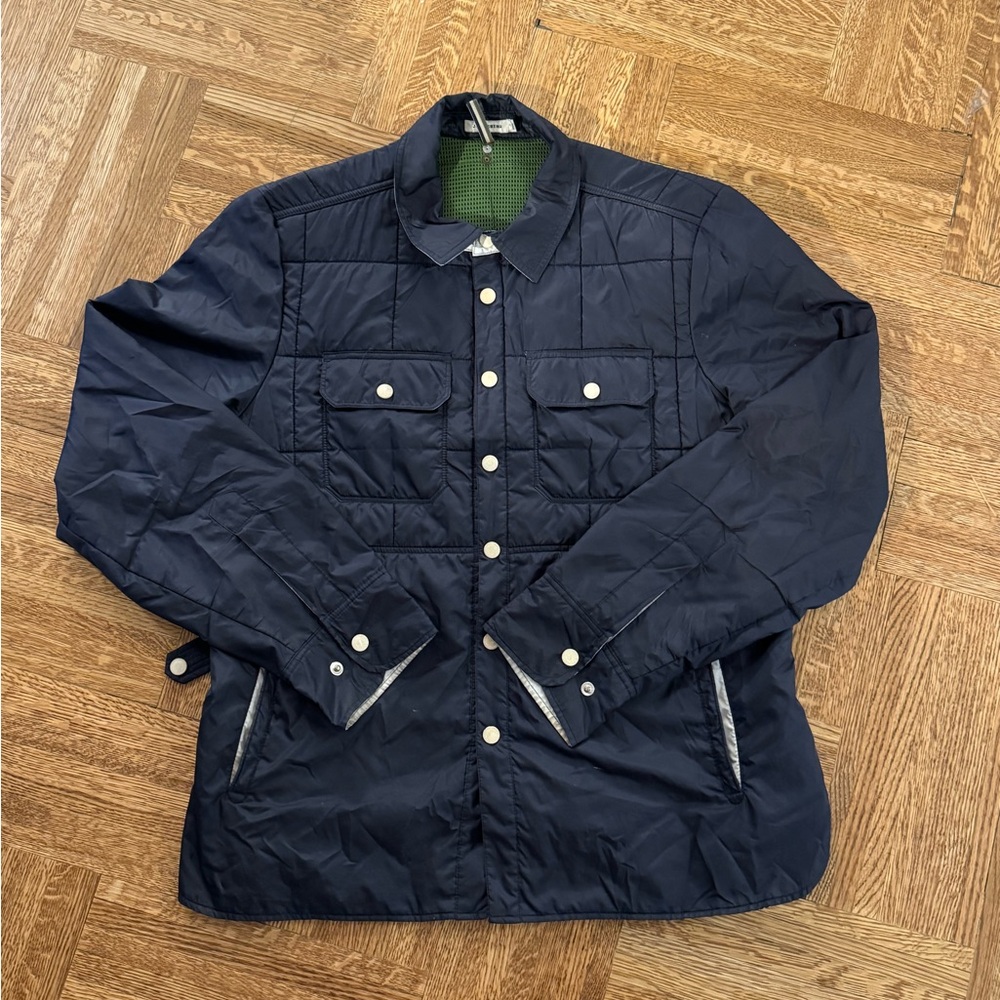J Lindeberg button up jacket in navy blue